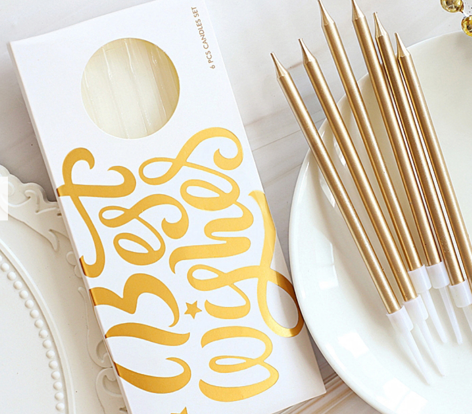 Gold Birthday Candles