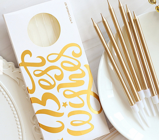 Gold Birthday Candles