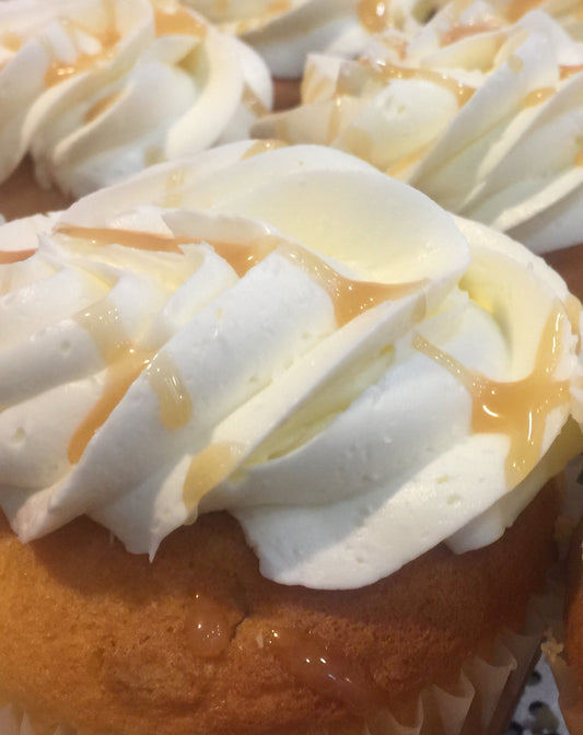 Gluten Free Vanilla Salted Caramel Cupcakes