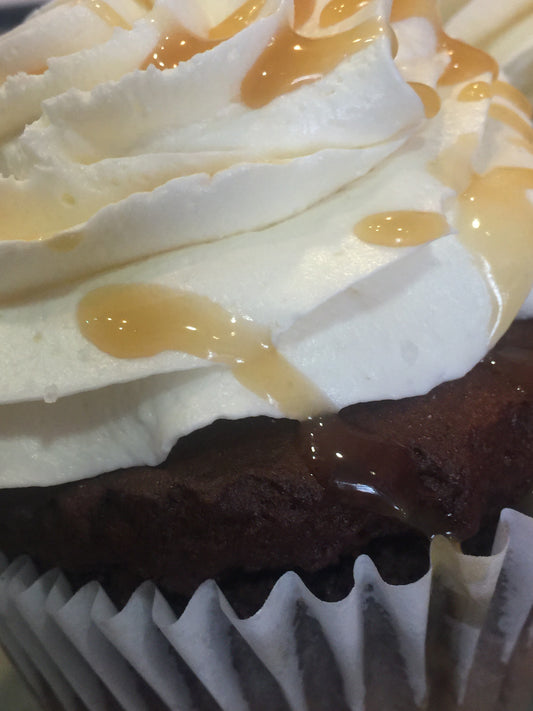 Vegan Chocolate Salted Caramel Cupcakes