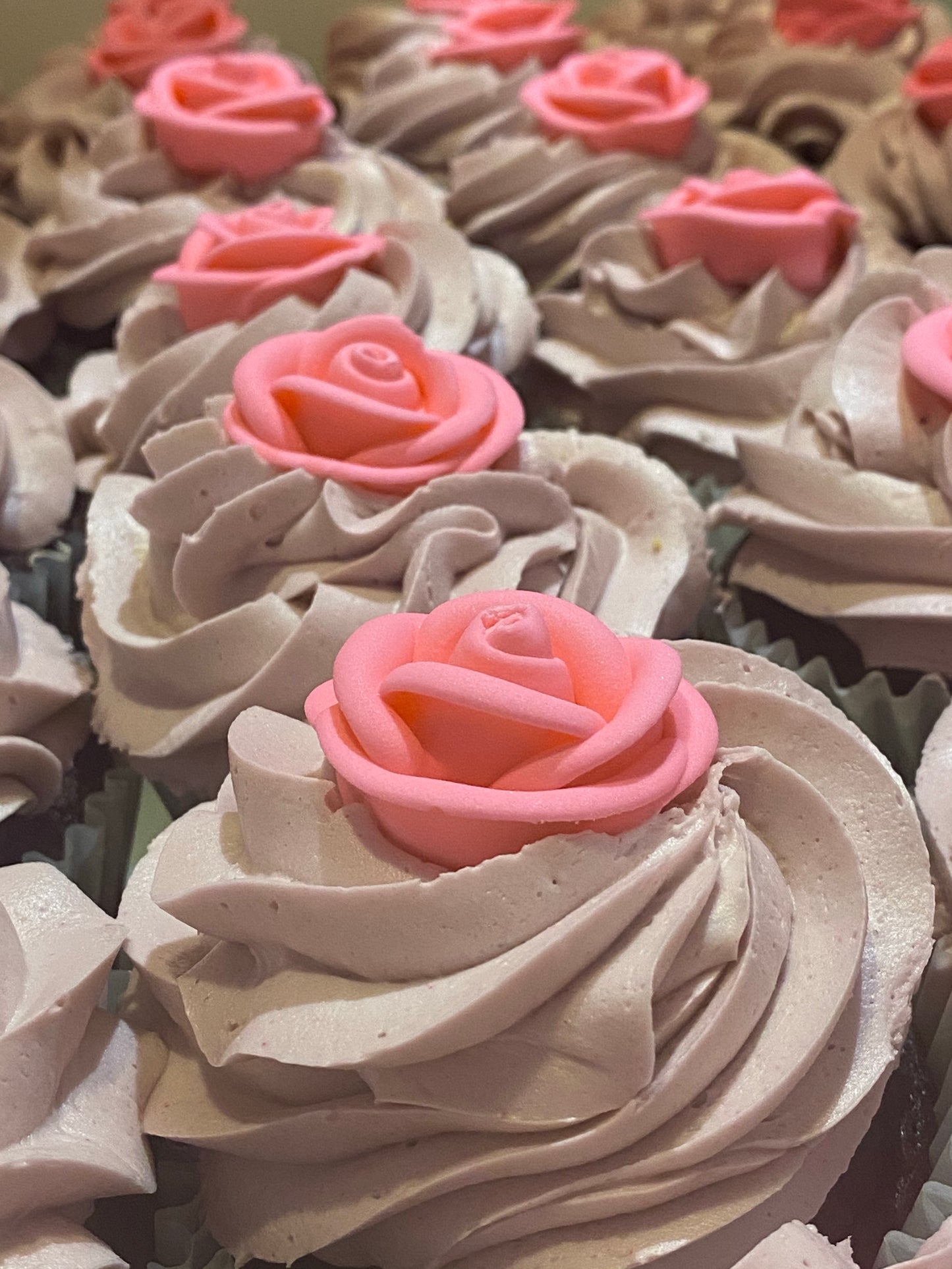 Pink Rose Cupcakes