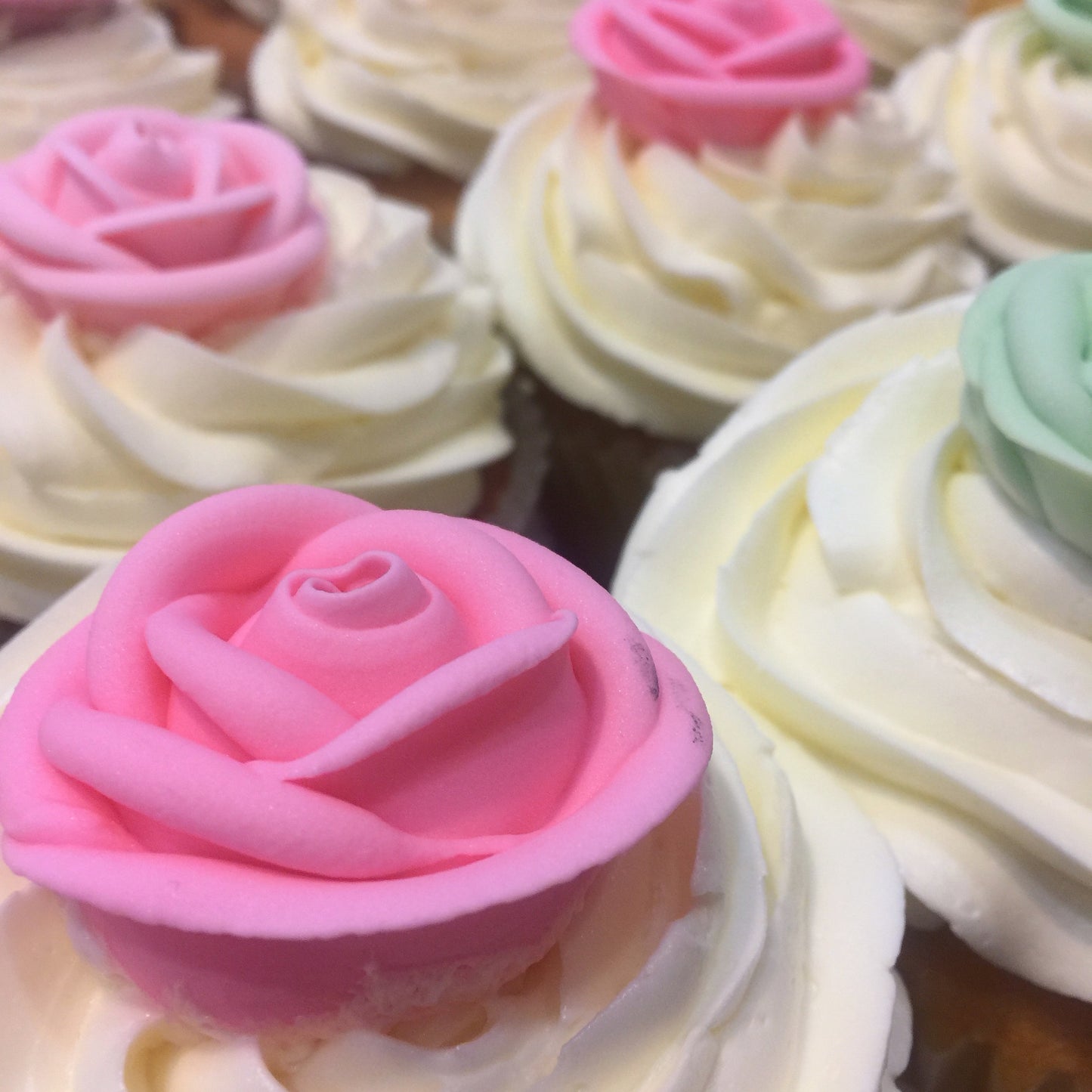 Pink Rose Cupcakes