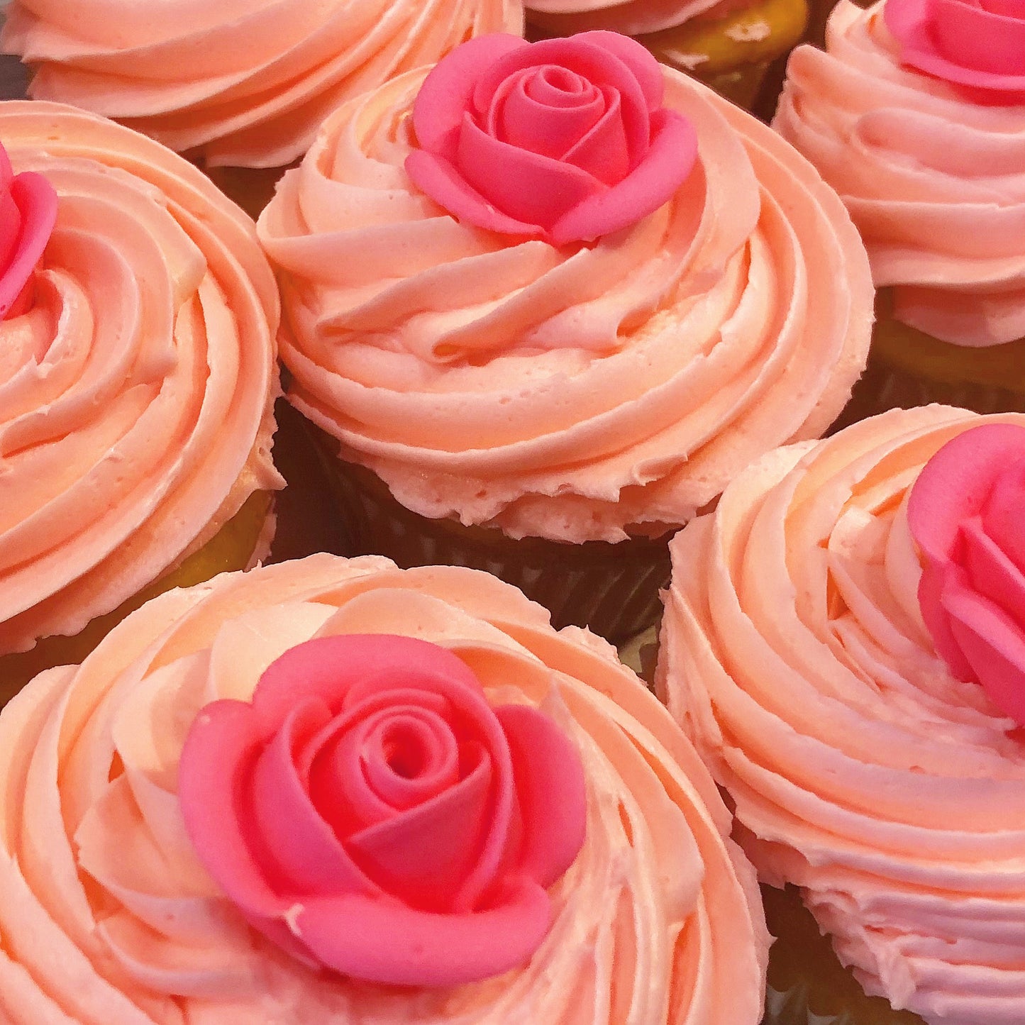 Pink Rose Cupcakes