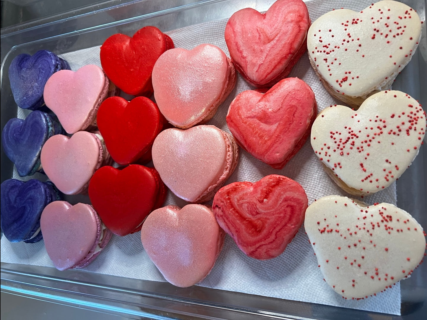 1 Dozen Colossal Size Heart Macarons