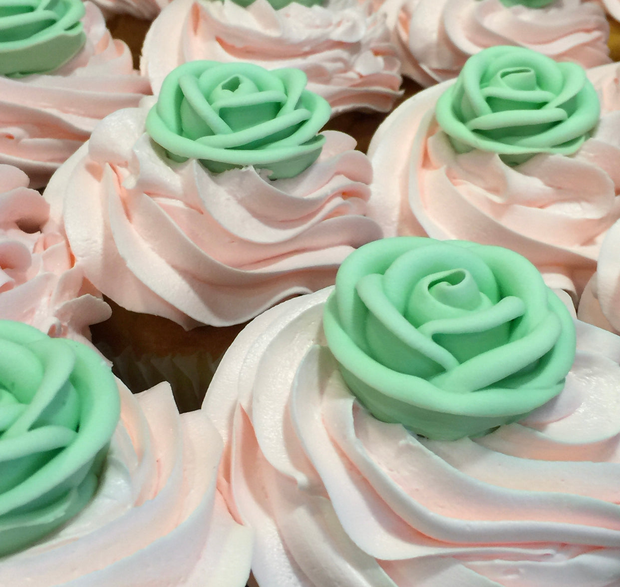 Pink Rose Cupcakes